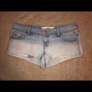 Light Blue Ombré Hollister Jean Shorts